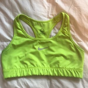 Neon Yellow Nike Sports Bra